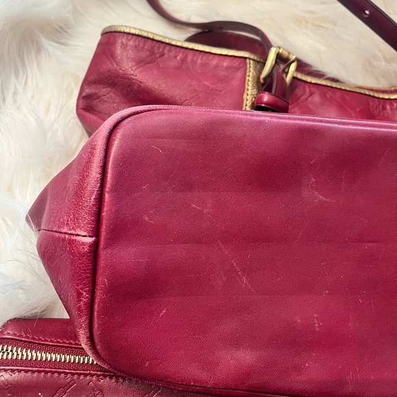 LONGCHAMP LM Cuir Large Tote Bag Leather Handbag Purse Logo - Picture 10 of 15